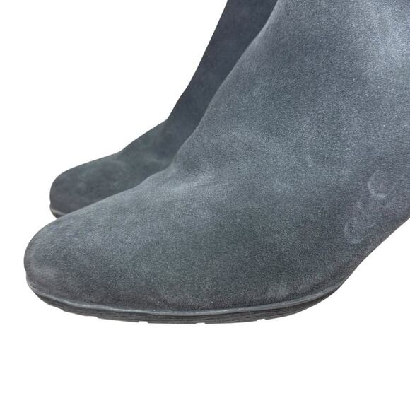 Blondo Villa Gray Suede Leather Ankle Boots Booties Shoes Waterproof sz 12 W - Picture 8 of 16